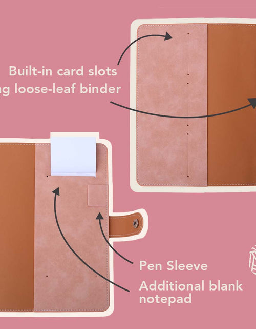 Load image into Gallery viewer, Vegan Leather Organizational Notebook/Journal A5/A6 (3 Paper Options) by Multitasky
