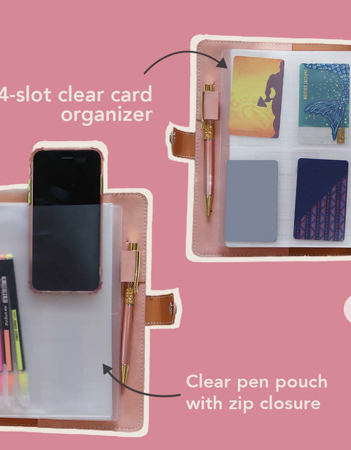 Load image into Gallery viewer, Vegan Leather Organizational Notebook/Journal A5/A6 (3 Paper Options) by Multitasky

