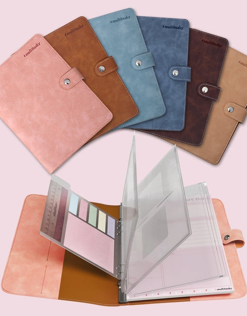 Load image into Gallery viewer, Vegan Leather Organizational Notebook/Journal A5/A6 (3 Paper Options) by Multitasky

