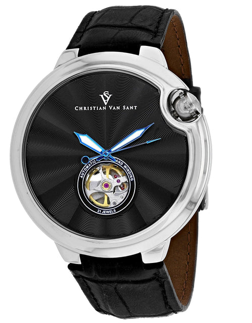Load image into Gallery viewer, Christian Van Sant Men's Cyclone Automatic Black Dial Watch - CV0146 by Balec Group

