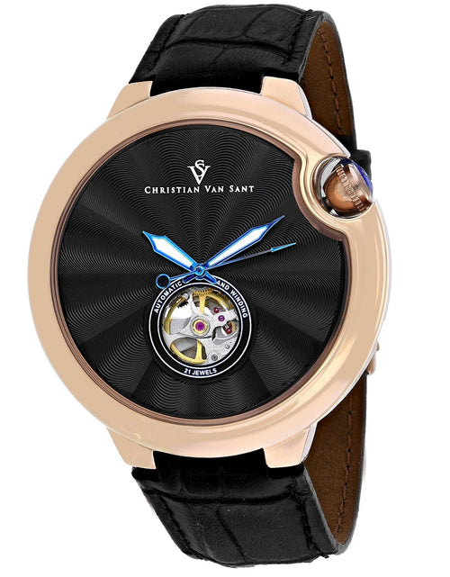 Load image into Gallery viewer, Christian Van Sant Men's Cyclone Automatic Black Dial Watch - CV0147 by Balec Group
