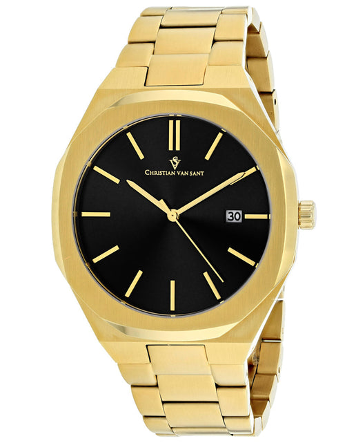 Load image into Gallery viewer, Christian Van Sant Men's Octavius Slim Black Dial Watch - CV0527 by Balec Group
