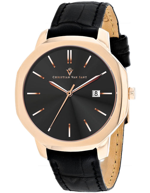 Load image into Gallery viewer, Christian Van Sant Men's Octavius Slim Black Dial Watch - CV0534 by Balec Group
