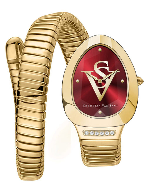 Load image into Gallery viewer, Christian Van Sant Women's Naga Red Dial Watch - CV0873 by Balec Group
