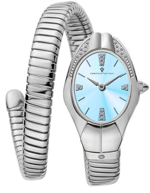 Load image into Gallery viewer, Christian Van Sant Women's Naga Blue Dial Watch - CV0884 by Balec Group
