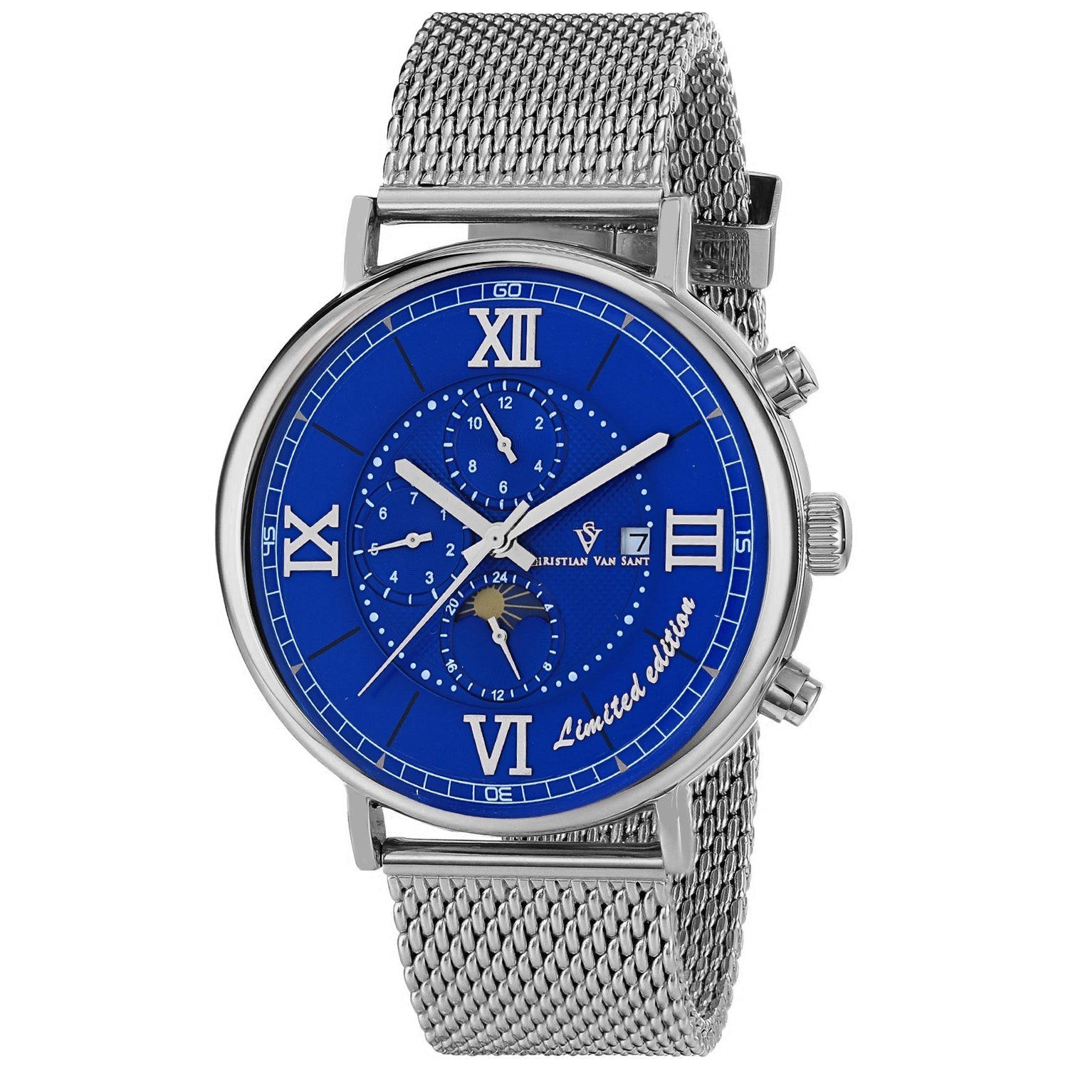 Christian Van Sant Men's Somptueuse LTD Blue Dial Watch - CV1152 by Balec Group