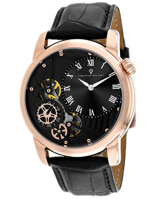 Load image into Gallery viewer, Christian Van Sant Men's Sprocket Auto-Quartz Black Dial Watch - CV1547 by Balec Group
