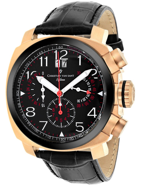 Load image into Gallery viewer, Christian Van Sant Men's Grand Python Black Dial Watch - CV3AU11 by Balec Group
