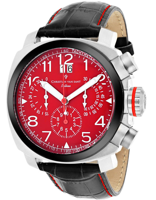 Load image into Gallery viewer, Christian Van Sant Men's Grand Python Red Dial Watch - CV3AU9 by Balec Group
