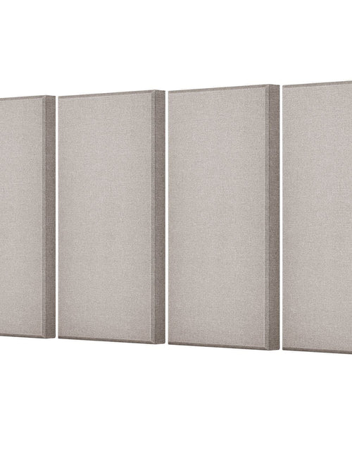 Load image into Gallery viewer, 4 PCS Acoustic Wall Panels 2 in Thick 23.6 x 11.8 in Self-adhesive Camel
