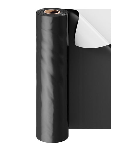 10' x 100' Plastic Sheeting Heavy Duty, 6 Mil Thick Plastic Sheeting Roll, Plastic Drop Cloth Painters Tarp Covering for Crawl Space Vapor Barrier, Black and White Double-Sided, Multi-Purpose