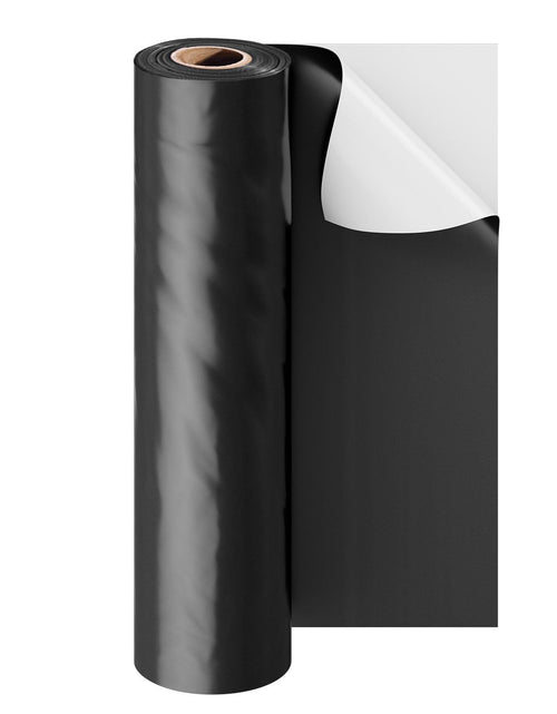 Load image into Gallery viewer, 10' x 100' Plastic Sheeting Heavy Duty, 6 Mil Thick Plastic Sheeting Roll, Plastic Drop Cloth Painters Tarp Covering for Crawl Space Vapor Barrier, Black and White Double-Sided, Multi-Purpose
