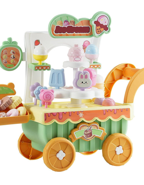 Load image into Gallery viewer, Ice Cream Cart for Kids Pretend Play Ice Cream Shop for Kids Aged 3+
