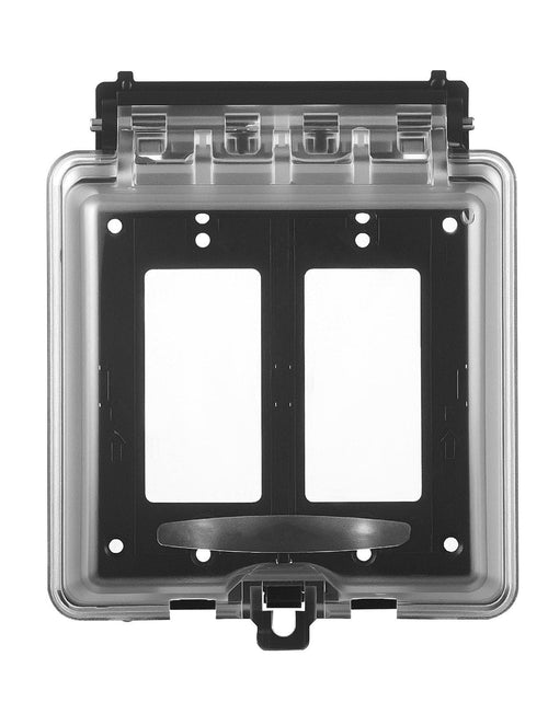 Load image into Gallery viewer, Outdoor Outlet Cover 2-Gang Lockable Weatherproof Electrical Outlet Cover
