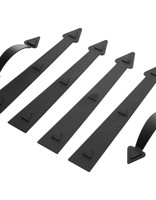 Load image into Gallery viewer, Decorative Magnetic Garage Door Hardware Kit Accents 4 Hinges 2 Handles Black
