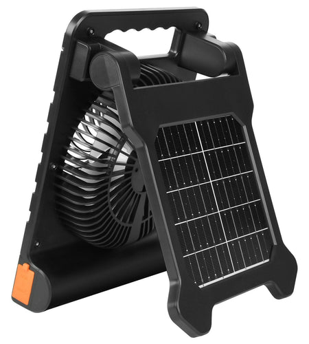 10000mAh Rechargeable Solar Fan LED Lantern 7 Inch Portable Cordless 4W