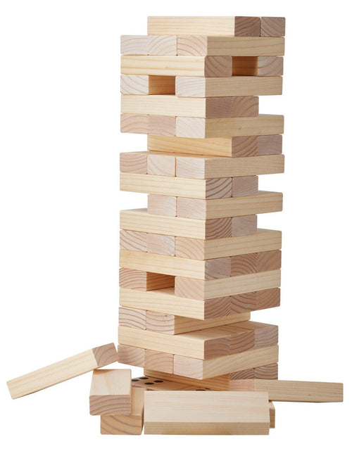 Load image into Gallery viewer, Tumbling Timber Toy 60 Blocks Giant Tumble Tower Blocks Game Pine Wood Bag
