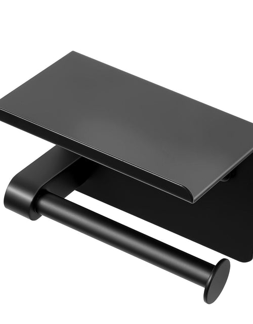 Load image into Gallery viewer, Toilet Paper Holder with Shelf Mega Rolls Wall Mounted Toilet Roll Holder

