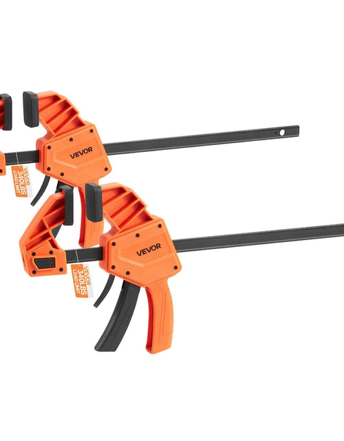 Load image into Gallery viewer, Bar Clamps for Woodworking 2-Pack 12 inch One-Handed Clamp/Spreader 340 lbs Load
