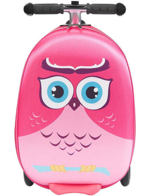 Load image into Gallery viewer, Ride-on Luggage 20-inch Kids Scooter Suitcase with Flash Wheels Pink
