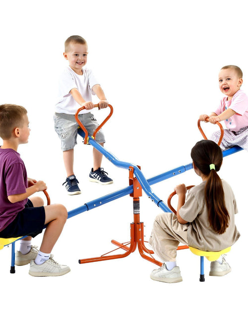 Load image into Gallery viewer, 2-4 Kids Seesaw 110 lbs Capacity 360 Degrees Rotating Teeter Totter Age 3+
