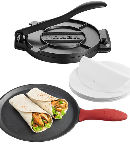 10 Inch Tortilla Press Chapati Maker Roti Dough Maker Heavy Duty Cast Iron