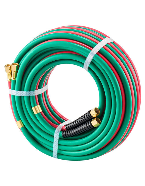 Load image into Gallery viewer, Oxygen Acetylene Hose 1/4-Inch x 50FT R Grade Hose 300PSI Max Working Pressure
