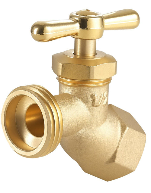Load image into Gallery viewer, Hose Bibb 1/2" FIP x 3/4" MHT Connection Brass Outdoor Water Faucet Spigot
