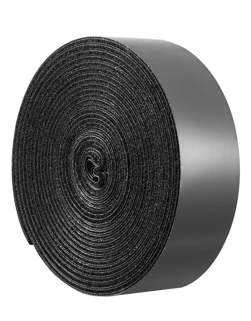 Load image into Gallery viewer, 16 ft x 1.5 in Hook and Loop Tape Nylon Self Adhesive Strips Roll Black
