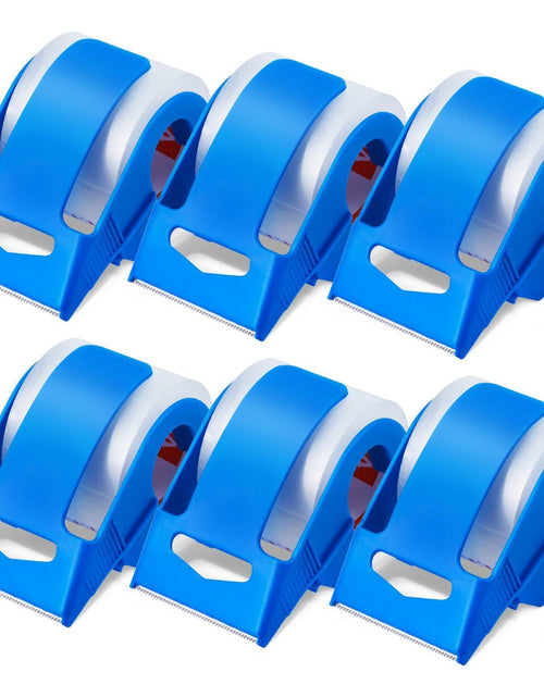 Load image into Gallery viewer, Clear Packing Tape 6 Rolls 25 Yards Clear Shipping Tape with Dispenser 2.7 Mil
