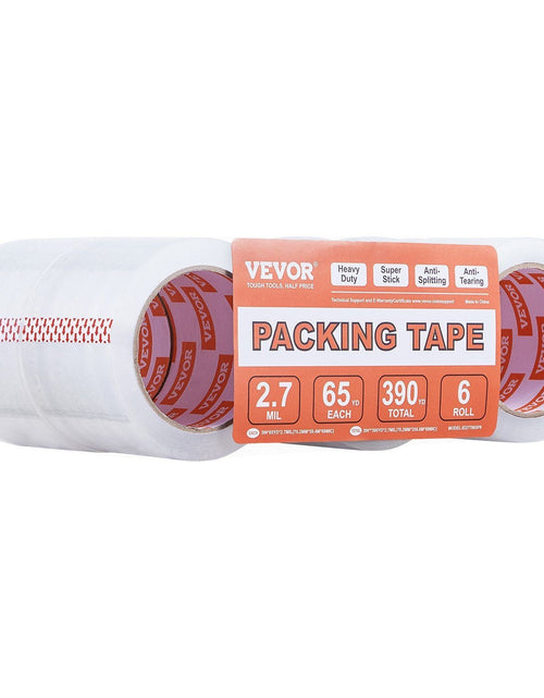 Load image into Gallery viewer, Clear Packing Tape 6 Rolls 65 Yards Heavy Duty Clear Packing Tapes 2.7 Mil
