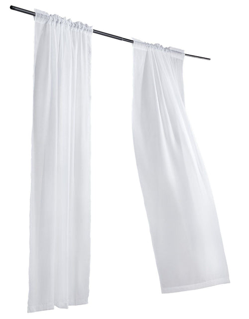 Load image into Gallery viewer, Sheer Curtains 42 W x 84 L inches 2 Panels Window Drapes Rod Pocket Polyester
