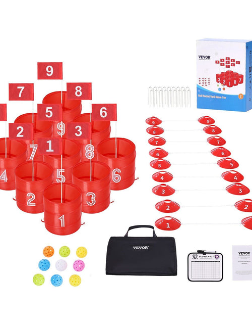Load image into Gallery viewer, Backyard Golf Game 9 Hole Portable Outdoor Bucket Golf Game for Kids and Adults
