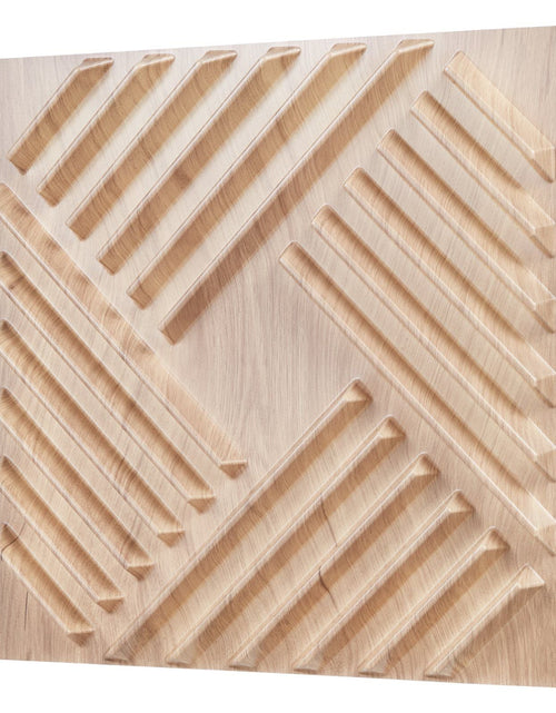 Load image into Gallery viewer, 3D Wall Panels 12-Pack 19.7x19.7 in PVC 32 Sq.Ft Coverage Slat Light Wood Color
