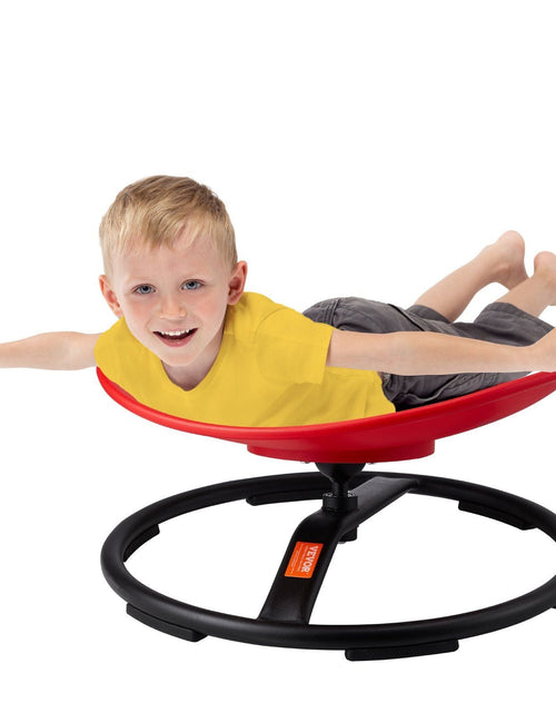 Load image into Gallery viewer, Kids Swivel Chair, 220 LBS Capacity, Sensory Spinning Chair, Autistic Kids Sensory Toy Chair with Non-Slip Metal Base, Toddler Sit and Spin Chair for Coordination Balance Focus Training Red
