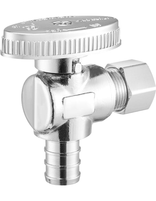 Load image into Gallery viewer, 10 Pack Angle Stop Valve 1/2" PEX x 3/8" OD Compression 1/4 Turn Shut Off Valves
