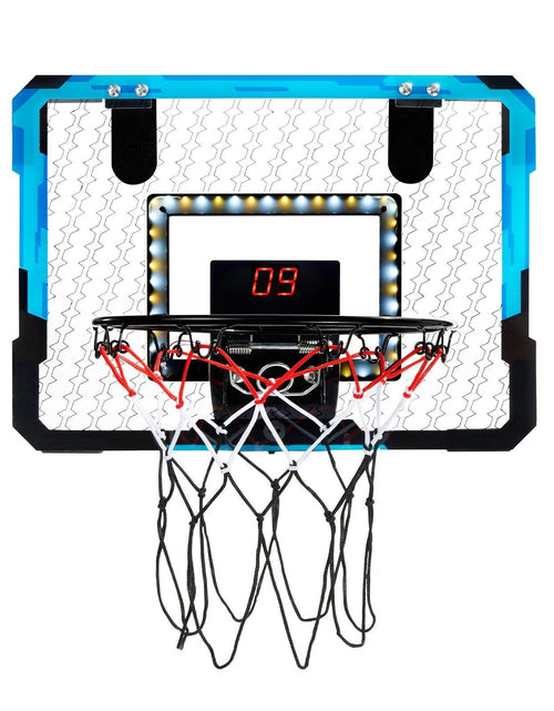 Load image into Gallery viewer, Kids Basketball Hoop with LED Lights &amp; Audio Scoreboard Indoor Basketball Hoop
