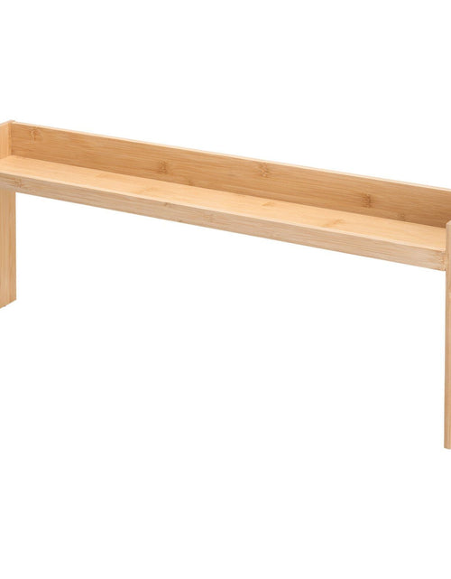 Load image into Gallery viewer, Over the Stove Spice Shelf Spice Rack Kitchen Organizer 32.6x13in Bamboo 6 Hooks
