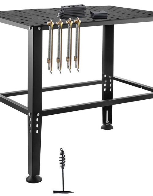 Load image into Gallery viewer, Welding Table 36"x24" 800LBS Welding Workbench Table with Multiple Fixture Holes
