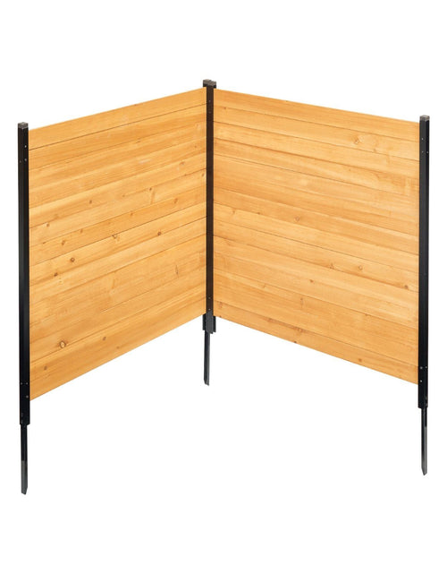 Load image into Gallery viewer, Wooden Privacy Fence 2 Panels Solid Air Conditioner Fence 38" W x 42" L
