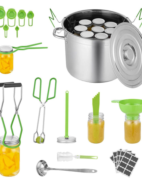 Load image into Gallery viewer, Canning Supplies Starter Kit 11 Pieces Stainless Steel Water Bath Cannner
