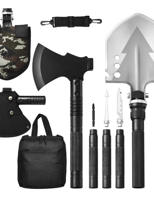 Load image into Gallery viewer, Survival Shovel Survival Axe 16-in-1 Camping Folding Shovels with Hatchet
