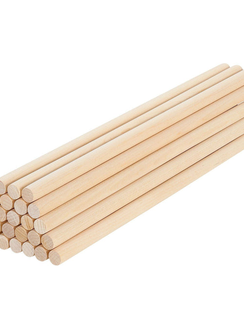 Load image into Gallery viewer, 25Pcs Wooden Dowel Rods 1/2 x 12 Inch Natural Wood Sticks for Craft DIY
