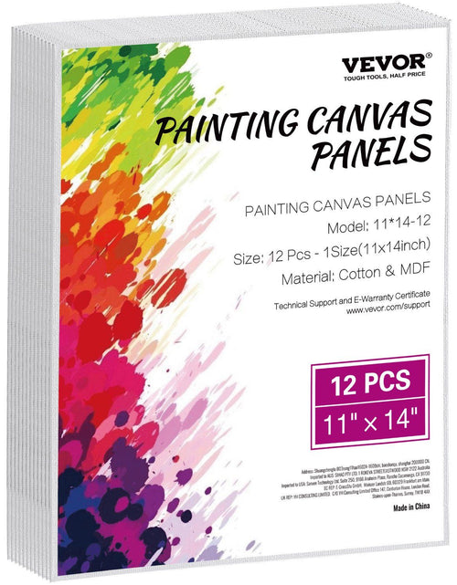 Load image into Gallery viewer, Canvas Boards for Painting 12 Pack 11 x 14 Inch Blank Canvases for Painting
