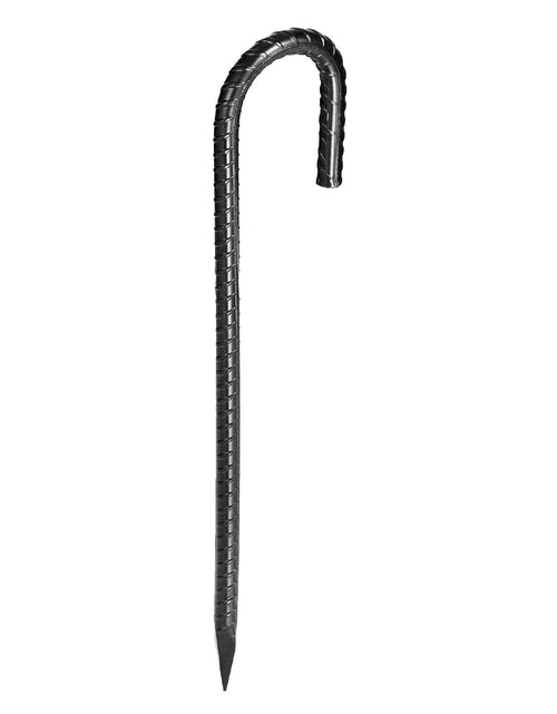 Load image into Gallery viewer, 12-Inch 16 Pack Rebar Stakes Heavy Duty J Hook Galvanized Steel Ground Anchors
