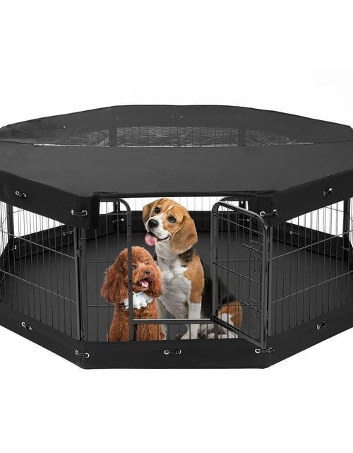 Load image into Gallery viewer, Dog Playpen 8 Panels Foldable Metal Dog Exercise Pen with Cover Pad Bag
