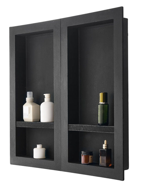 Load image into Gallery viewer, Shower Niche 16"x 32"+ 16"x 32"Recessed Wall Shelf for Bathroom
