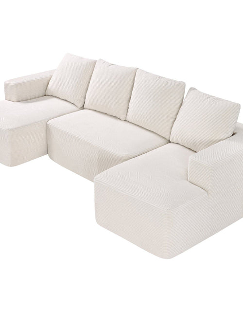 Load image into Gallery viewer, Modular Sectional Sofa, U Shaped Couch, Sectional Sofa for Living Room, Cloud Couch with High Rebound Sponge with Cushion for Living Room, Apartment, Beige
