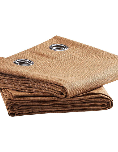 Load image into Gallery viewer, Natural Linen Curtains 52 x 84 inch 2 Panels Set Grommet Light Filtering Thick
