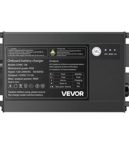 1-Bank 5A 12V Smart Marine Battery Charger Onboard IP68 Waterproof Boat RV Yacht